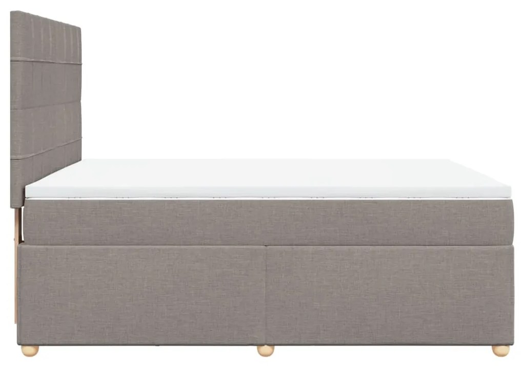 ΚΡΕΒΑΤΙ BOXSPRING ΜΕ ΣΤΡΩΜΑ TAUPE 140X200 ΕΚ. ΥΦΑΣΜΑΤΙΝΟ 3291307