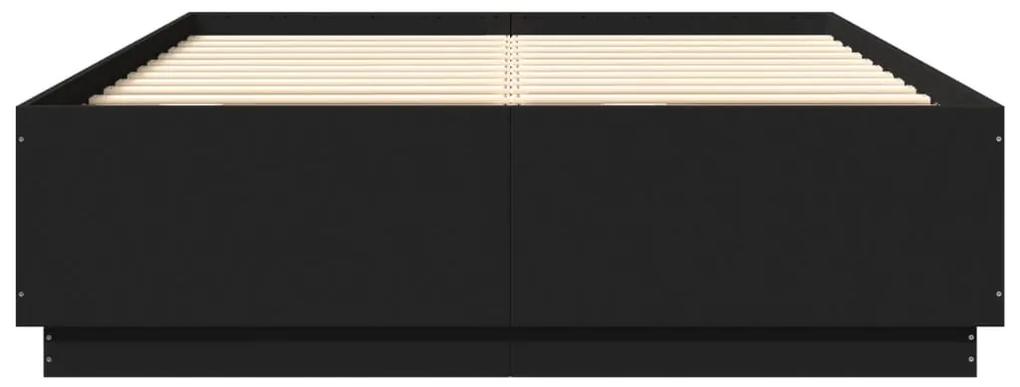 vidaXL Πλαίσιο Κρεβατιού Μαύρο 120x200 εκ. από Επεξεργασμένο Ξύλο