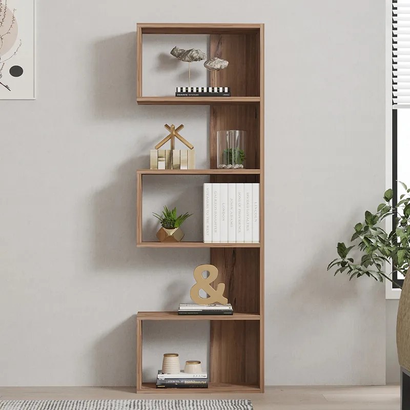 Βιβλιοθήκη Cascade pakoworld σε sonoma απόχρωση 51.8x22x150εκ (1 τεμάχια)