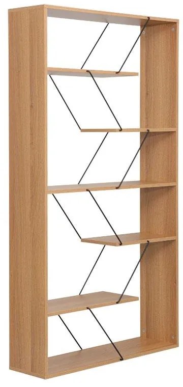 Βιβλιοθήκη Tars sonoma-μαύρο 168x24x157εκ 168x24x157 εκ.