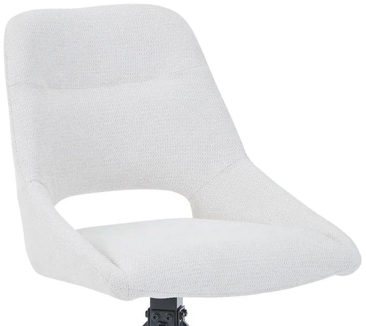 Καρέκλα περιστρεφόμενη Luciano I σε μπεζ ύφασμα-πόδι μεταλλικό μαύρο 52.5x54x85εκ 52.5x54x85 εκ.