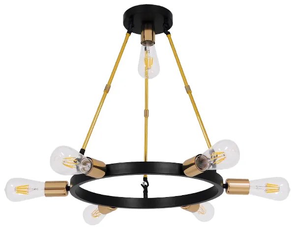 01445 GloboStar® GLOBOSTAR® SAILOR 01445 Μοντέρνο Φωτιστικό Οροφής με Ντουί 7 x E27 AC 220-240V IP20 - Πολύχρωμο - Μ55 x Π55 x Υ55cm