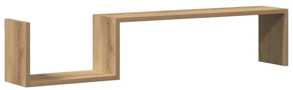 vidaXL Ραφιέρες Τοίχου 2 τεμ. Αρτισιανή Δρυς 100x15x20εκ. Επεξεργ Ξύλο