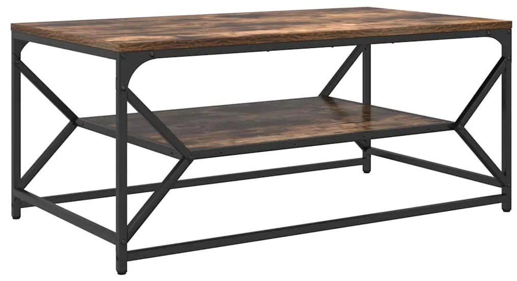 vidaXL Τραπεζάκι σαλονιού Καπνιστό Δρύς 90 x 50 x 40 cm