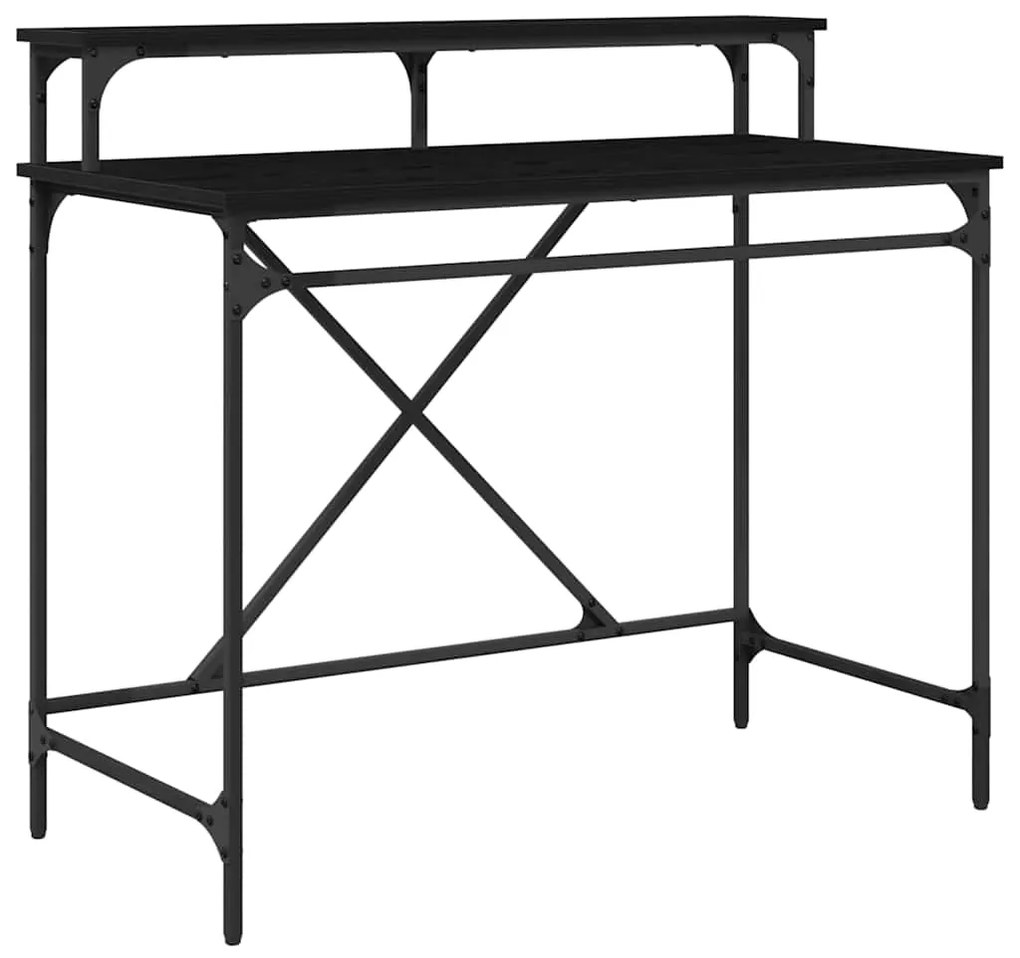 vidaXL Γραφείο Μαύρη Οξυά 100 x 50 x 90 cm Επεξεργασμένο ξύλο