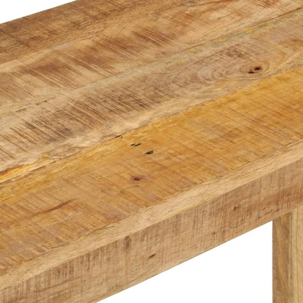 Κονσόλα Τραπέζι 110 x 35 x 76 εκ. από Ακατέργαστο Ξύλο Μάνγκο  - Καφέ