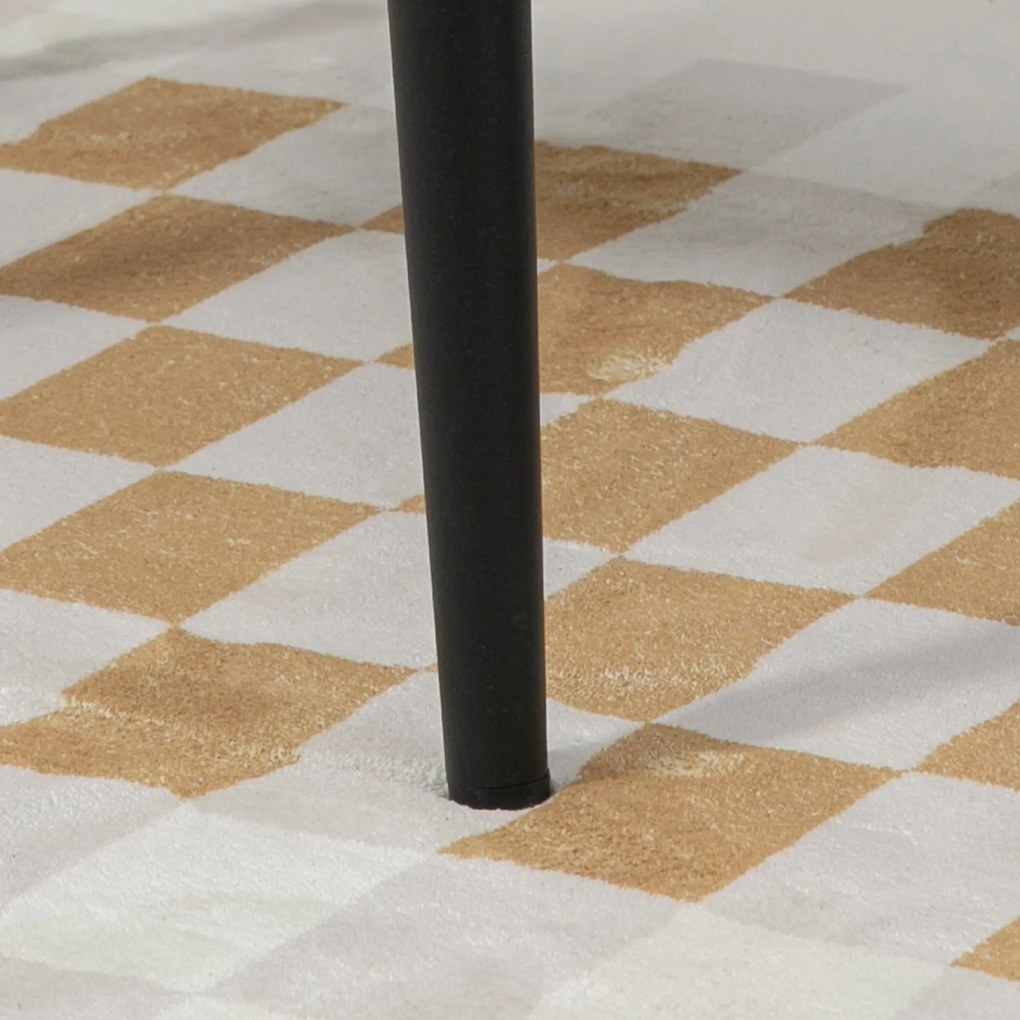 HOMCOM Σκαμπό, σκαμπό καθίσματος, εμφάνιση κασμίρ, υποπόδιο, κρεμ-λευκό