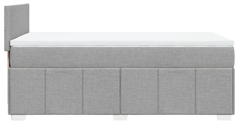 ΚΡΕΒΑΤΙ BOXSPRING ΜΕ ΣΤΡΩΜΑ ΑΝΟΙΧΤΟ ΓΚΡΙ 90X190 ΕΚ. ΥΦΑΣΜΑΤΙΝΟ 3289216