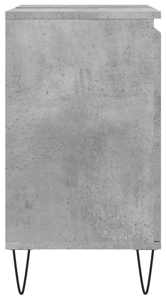 vidaXL Ντουλάπι Μπάνιου Γκρι Σκυροδεμ. 58 x 33 x 60 εκ. Επεξεργ. Ξύλο