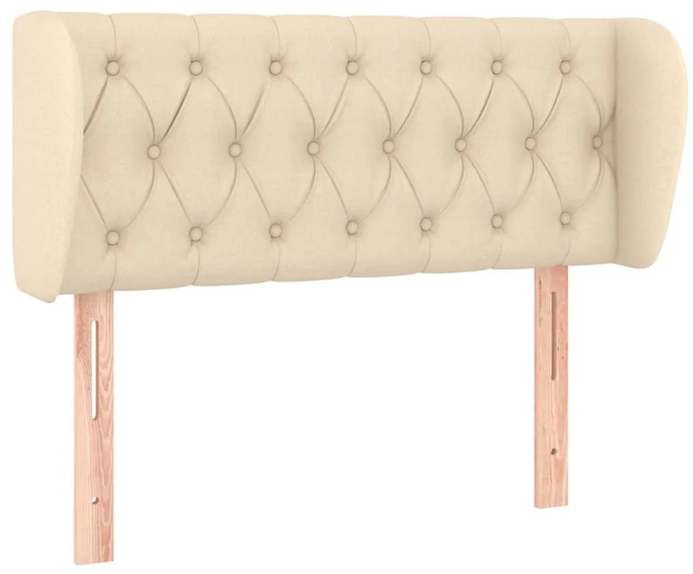 vidaXL Κεφαλάρι με Πτερύγια Κρεμ 93x23x78/88 εκ. Υφασμάτινο