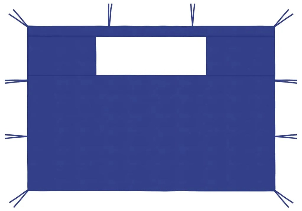 vidaXL Πλαϊνά για Κιόσκι με Παράθυρα 2 τεμ. Μπλε