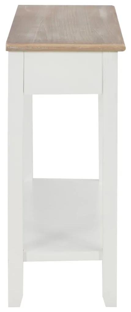 Τραπέζι Κονσόλα Λευκό 110 x 35 x 80 εκ. Ξύλινο - Λευκό