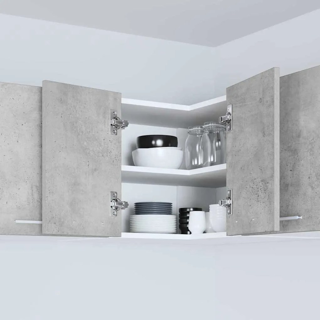 vidaXL Κρεμαστό ντουλάπι Σκυρόδεμα Γκρι και Λευκό 57 x 57 x 40 εκ.