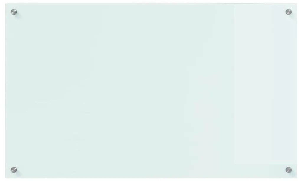 vidaXL Πίσω Πάνελ Κουζίνας Λευκό 100 x 60 cm σκληρυμένο γυαλί