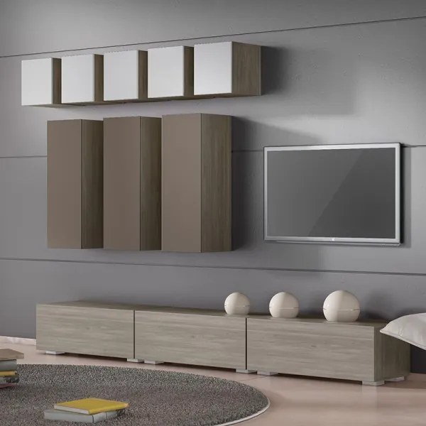 Intrahome Σύνθεση σαλονιού "SMART 6" σε χρώμα σταχτί-λευκό Intrahomesa-00652661