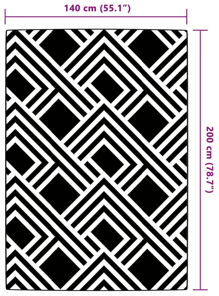 vidaXL Χαλί εξωτερικού χώρου ARAKIL Γκρι 140x200 cm PP