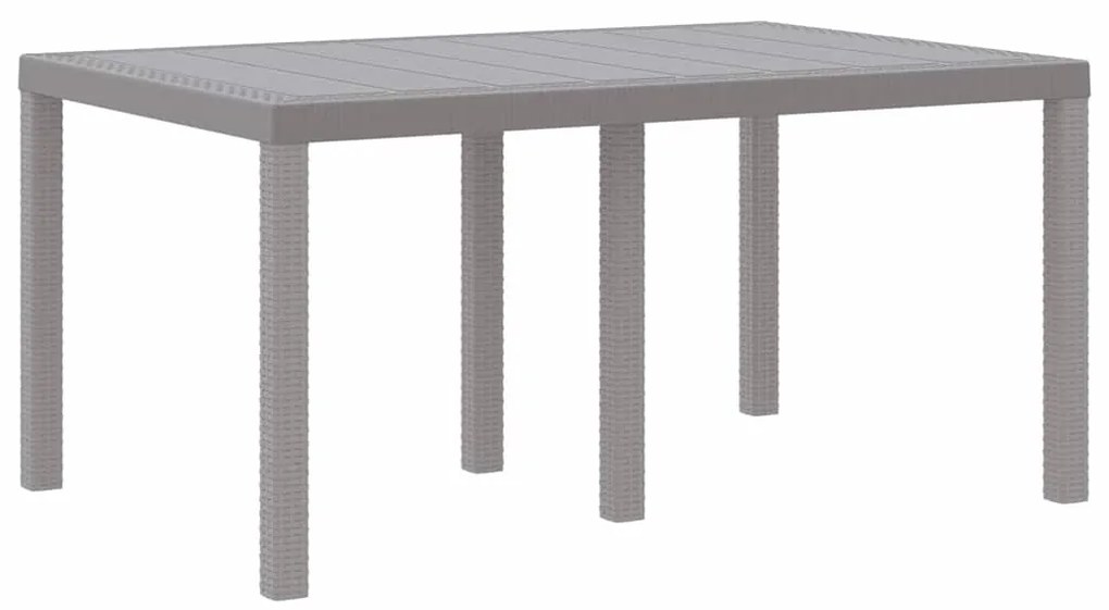 vidaXL Σέτ φαγητού για κήπο 5 pcs Ανοιχτό γκρι Rattan Polt