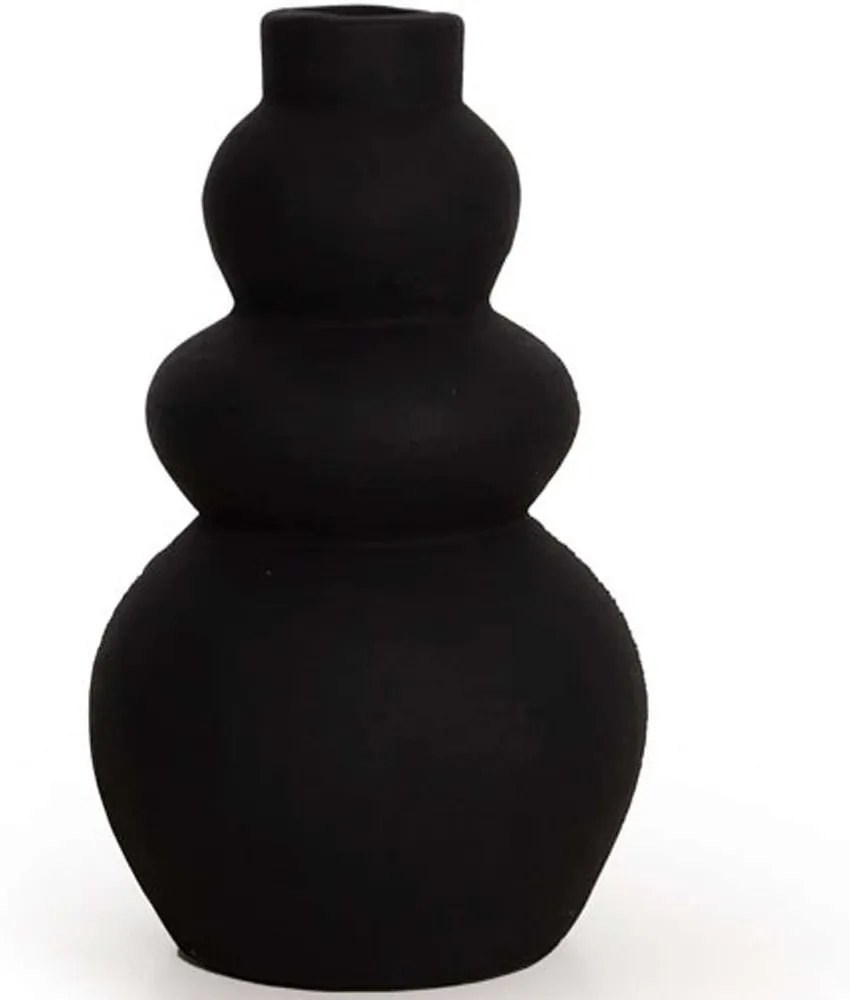 Διακοσμητικό Βάζο Than 0750003 18x27cm Black Soulworks Clay