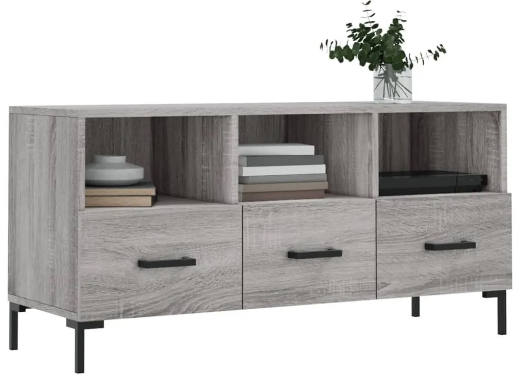 vidaXL Έπιπλο Τηλεόρασης Γκρι Sonoma 102 x 36 x 50 εκ. Επεξεργ. Ξύλο