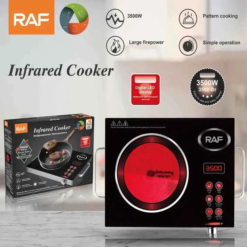RAF Επιτραπέζια Εστία Κεραμική Μονή 3500W R.8003 - Infrared Cooker