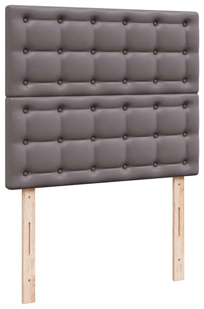 Οθωμανικό κρεβάτι με στρώμα Γκρι 120x190 cm Faux Leather - Γκρι