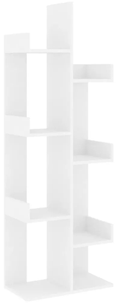vidaXL Βιβλιοθήκη Λευκή 48 x 25,5 x 140 εκ. από Επεξ. Ξύλο