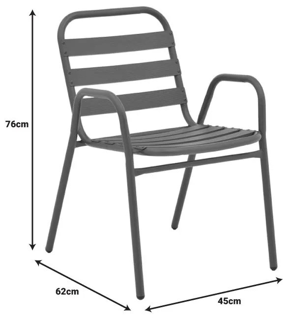 Σετ κήπου - Τραπεζαρία Vergo - Sussie 3 τεμ. μέταλλο καφέ Φ60x70 εκ. 60x60x70 εκ.
