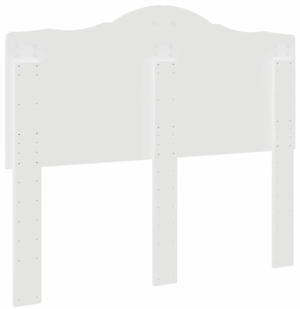 vidaXL Κεφαλάρι με κεφαλάρι Λευκό 135 cm Επεξεργασμένο ξύλο