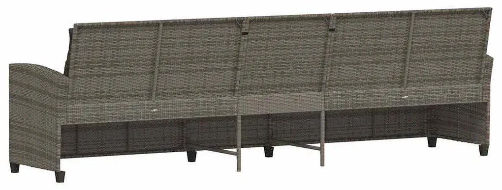 ΚΑΝΑΠΕΣ ΚΗΠΟΥ 5ΘΕΣΙΟΣ ΜΕ ΜΑΞΙΛΑΡΙΑ ΓΚΡΙ POLY RATTAN 4104114