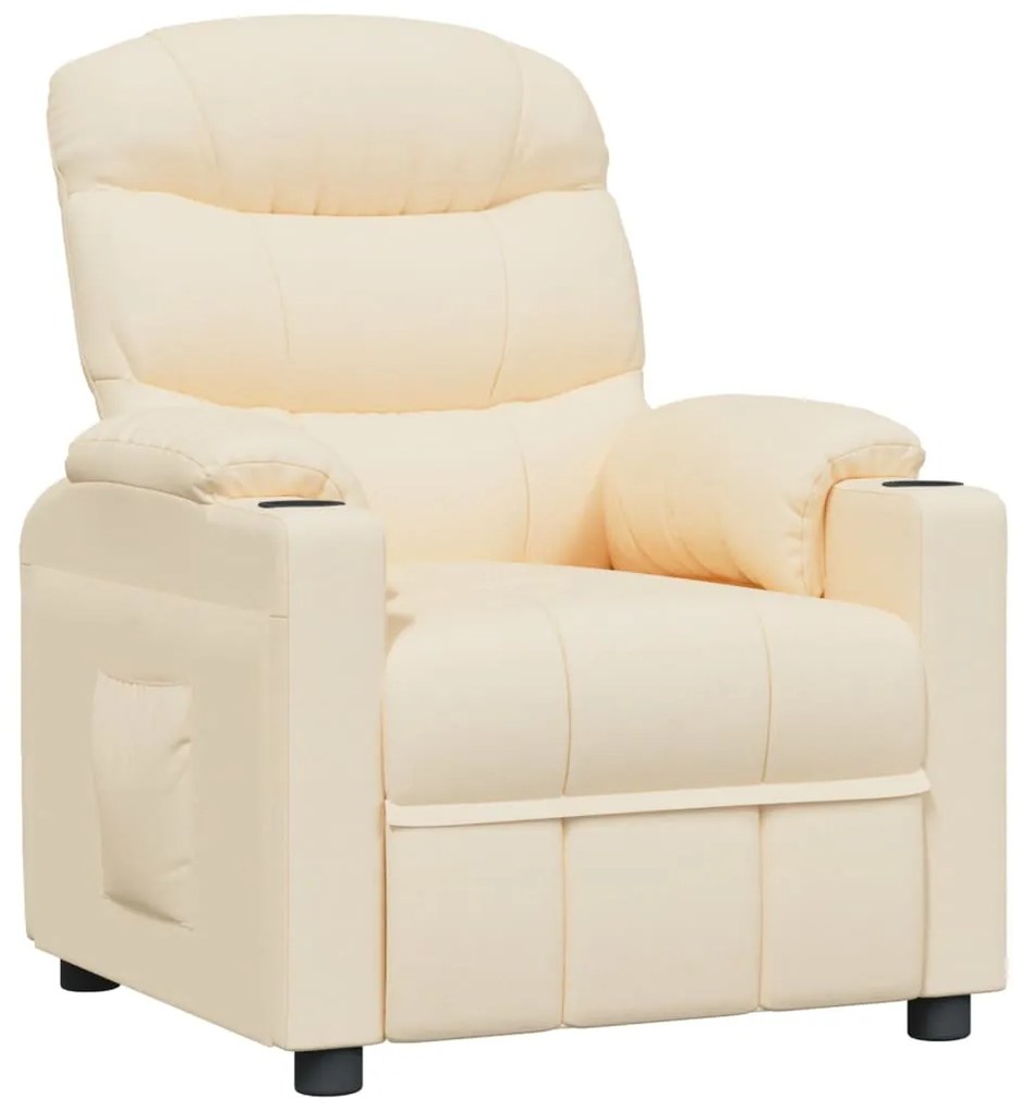 vidaXL Πολυθρόνα Ανακλινόμενη Κρεμ Υφασμάτινη