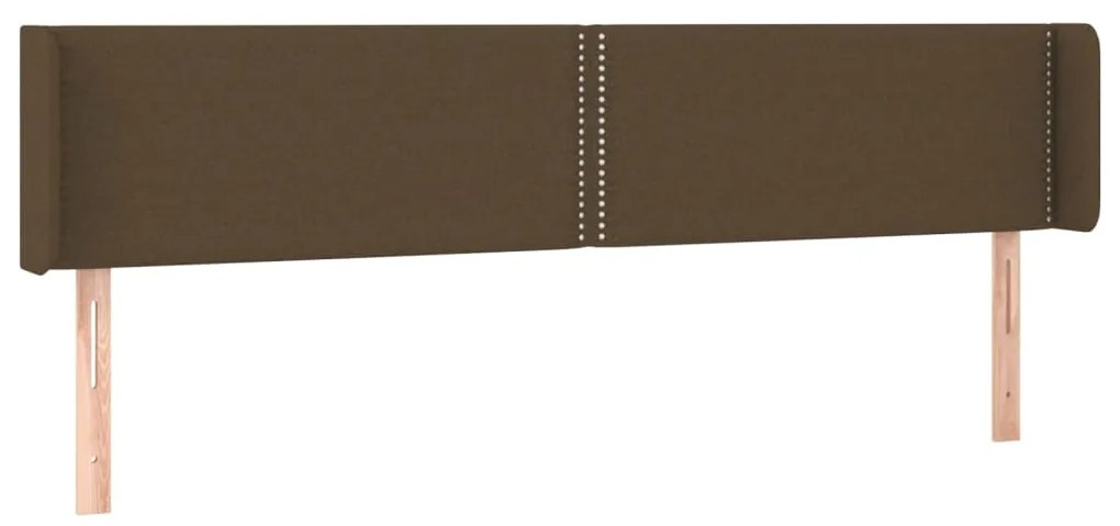 vidaXL Κεφαλάρι με Πτερύγια Σκούρο Καφέ 163x16x78/88 εκ. Υφασμάτινο