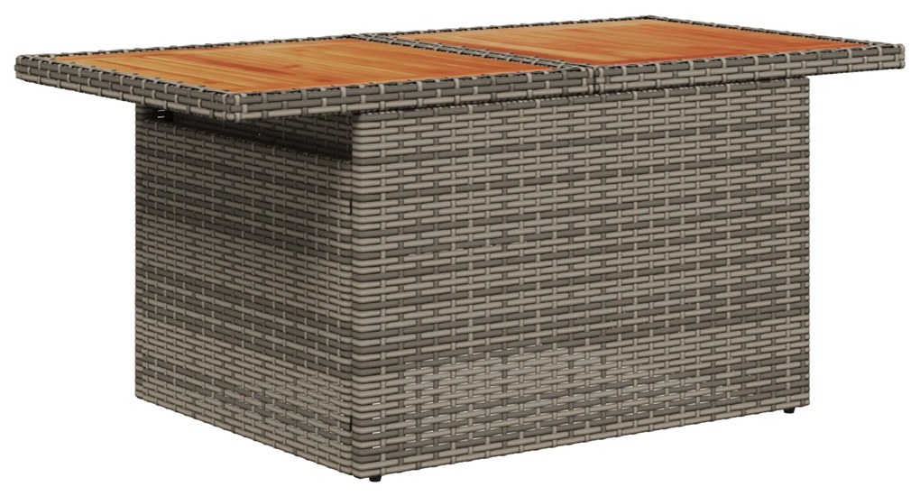 vidaXL Σετ Σαλονιού 8 τεμαχίων με Μαξιλάρια Γκρι Poly Rattan
