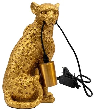 Φωτιστικό Επιτραπέζιο Polyester Χρυσό Λεοπάρδαλη 18,5x15x28εκ. Zen Collection 25.52.52343