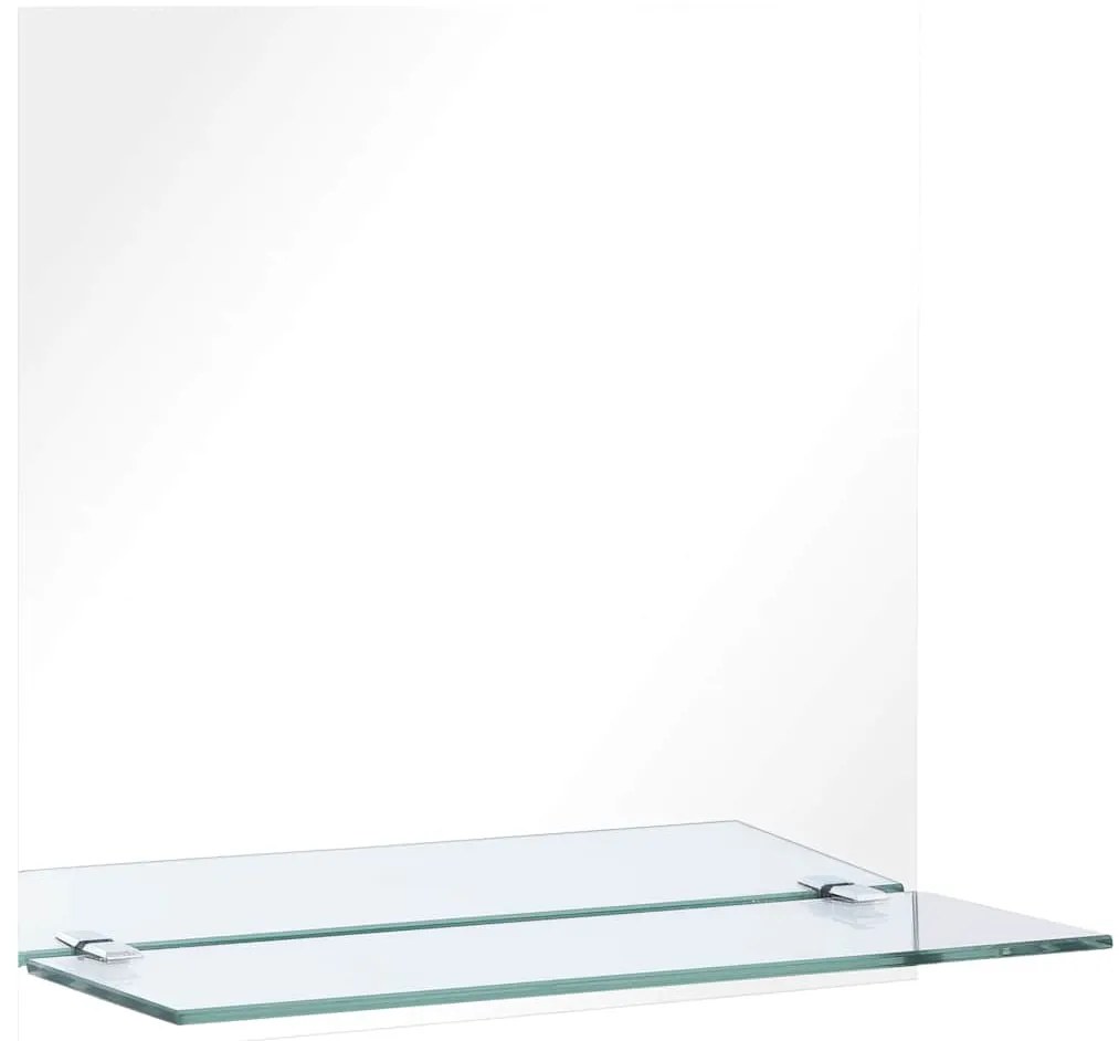 vidaXL Καθρέφτης Τοίχου με Ράφι 40 x 40 εκ. από Ψημένο Γυαλί