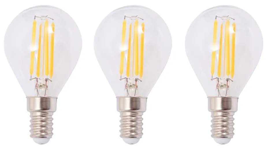 vidaXL Φωτιστικό Σποτ Ράγα με 3 Λαμπτήρες LED Filament 12 W
