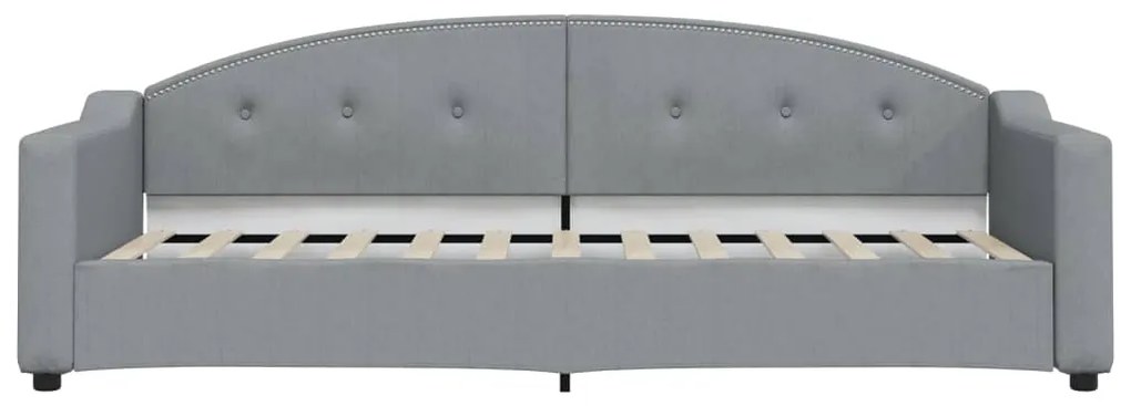 vidaXL Καναπές Κρεβάτι Συρόμενος Αν. Γκρι 90x190 εκ.Ύφασμα &amp; Συρτάρια