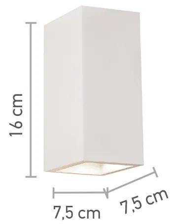 Επιτοίχιο φωτιστικό λευκό από γύψο (43033) - Γύψινο - 43033