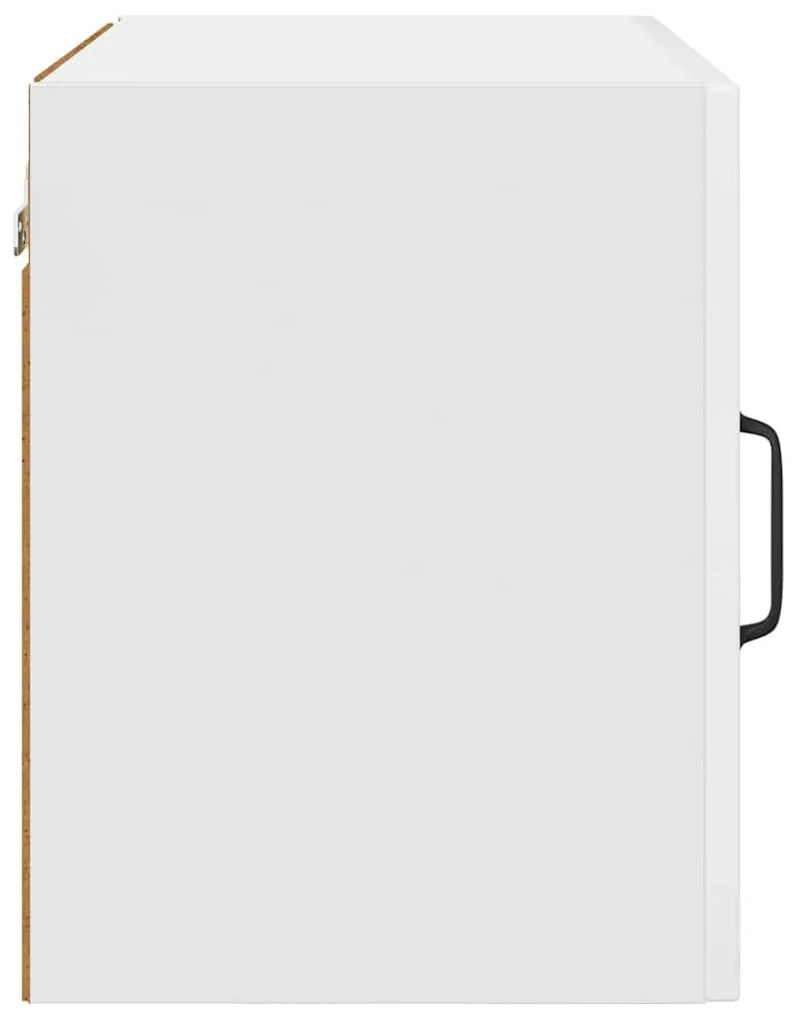 vidaXL Κρεμαστό ντουλάπι κουζίνας με ράφι Υψηλής γυαλάδας λευκό