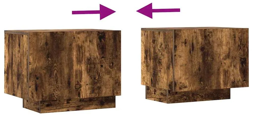 vidaXL Έπιπλο Τηλεόρασης Καπνιστή Δρυς 100x35x40 εκ. Επεξ. Ξύλο