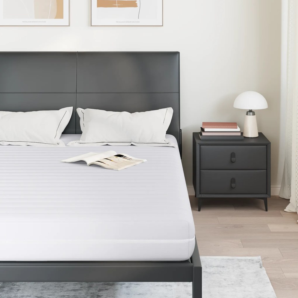 vidaXL Στρώματα Λευκό 140 x 200 cm 100% ύφασμα πολυεστέρα
