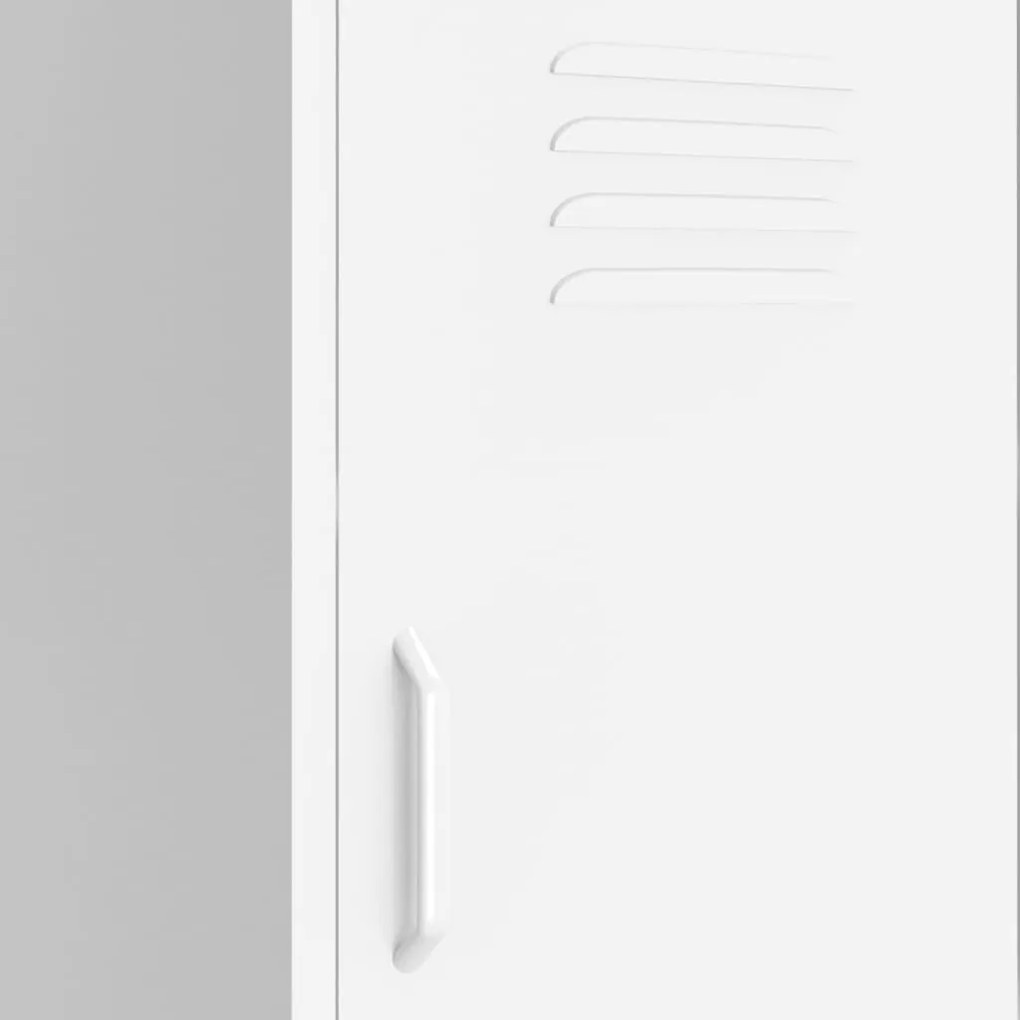 vidaXL Ντουλάπι Αποθήκευσης Λευκό 42,5x35x101,5 εκ. από Ατσάλι