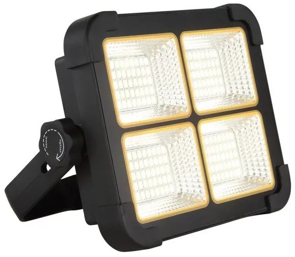 Ηλιακός Προβολέας LED 15W 3V 1000Lm Μαύρο Dimmable USB ΙΡ44 36488-15 Globo Lighting-36488-15-Μαύρο 36488-15