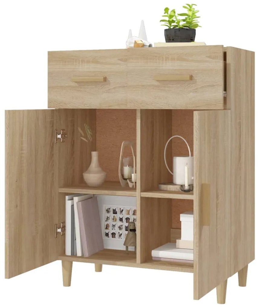 vidaXL Μπουφές Sonoma Δρυς 69,5 x 34 x 89 εκ. από Επεξεργασμένο Ξύλο