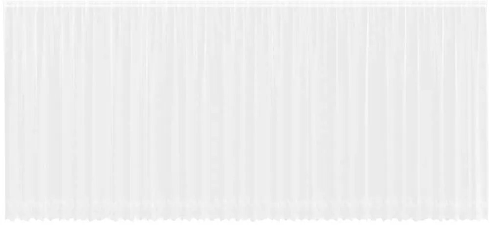 vidaXL Κουρτίνες με κουρτίνες Λευκό 500x100cm Πολυεστέρας