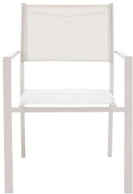 Τραπεζαρία Zacreta-Kliton σετ 5τεμ pakoworld αλουμίνιο σε λευκή απόχρωση 150x80x74εκ