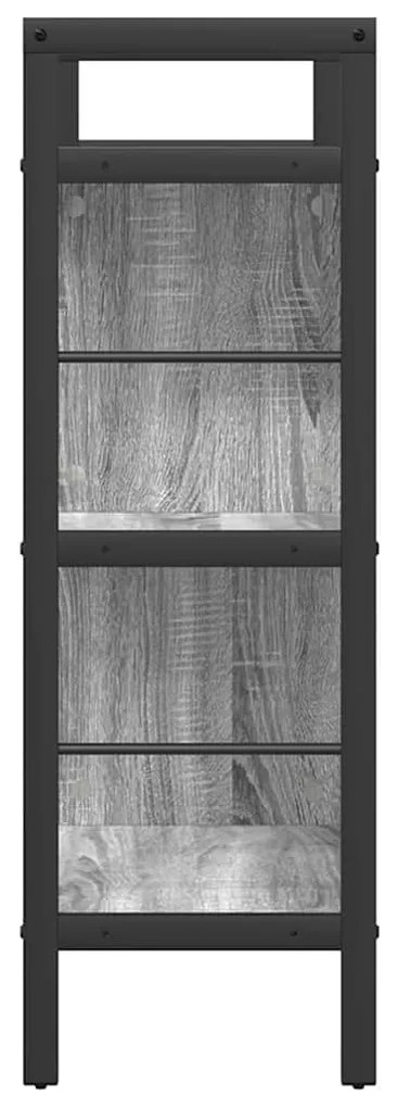 vidaXL Ράφι Βιβλίων Γκρίζο Σονομα 75 x 30 x 91 εκ. Επεξεργασμένο ξύλο
