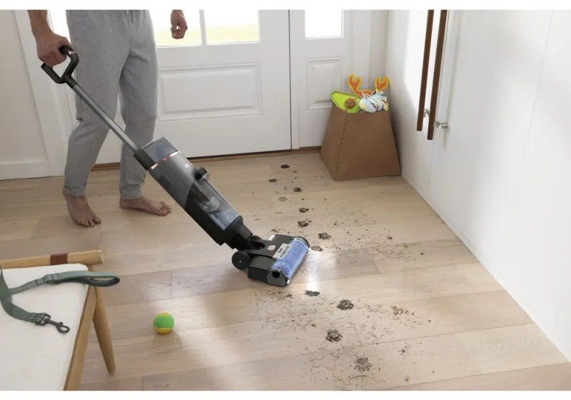 Κάθετη ηλεκτρική σκούπα Shark HydroVac WD210EU, 170W, 0.5 l, 88 m2, Αυτοκαθαρισμός, Αυτονομία 25 λεπτά, Γκρι