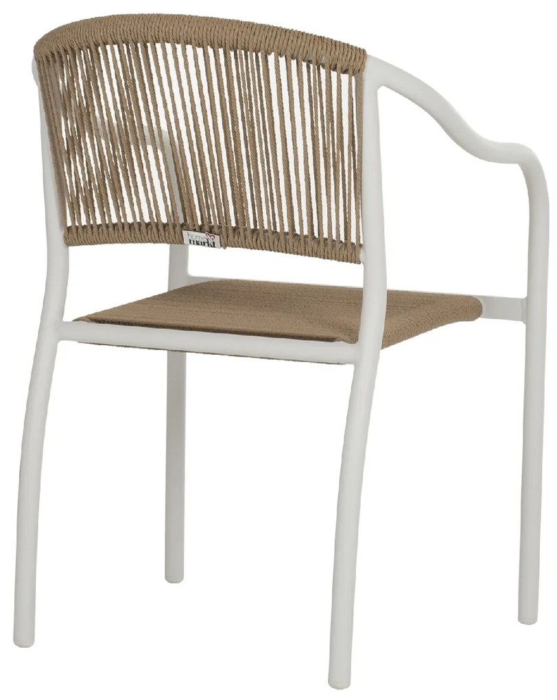 ΠΟΛΥΘΡΟΝΑ ΑΛΟΥΜΙΝΙΟΥ ΛΕΥΚΟ ΜΕ PE RATTAN WICKER HM5856.01 57x63x80Yεκ.