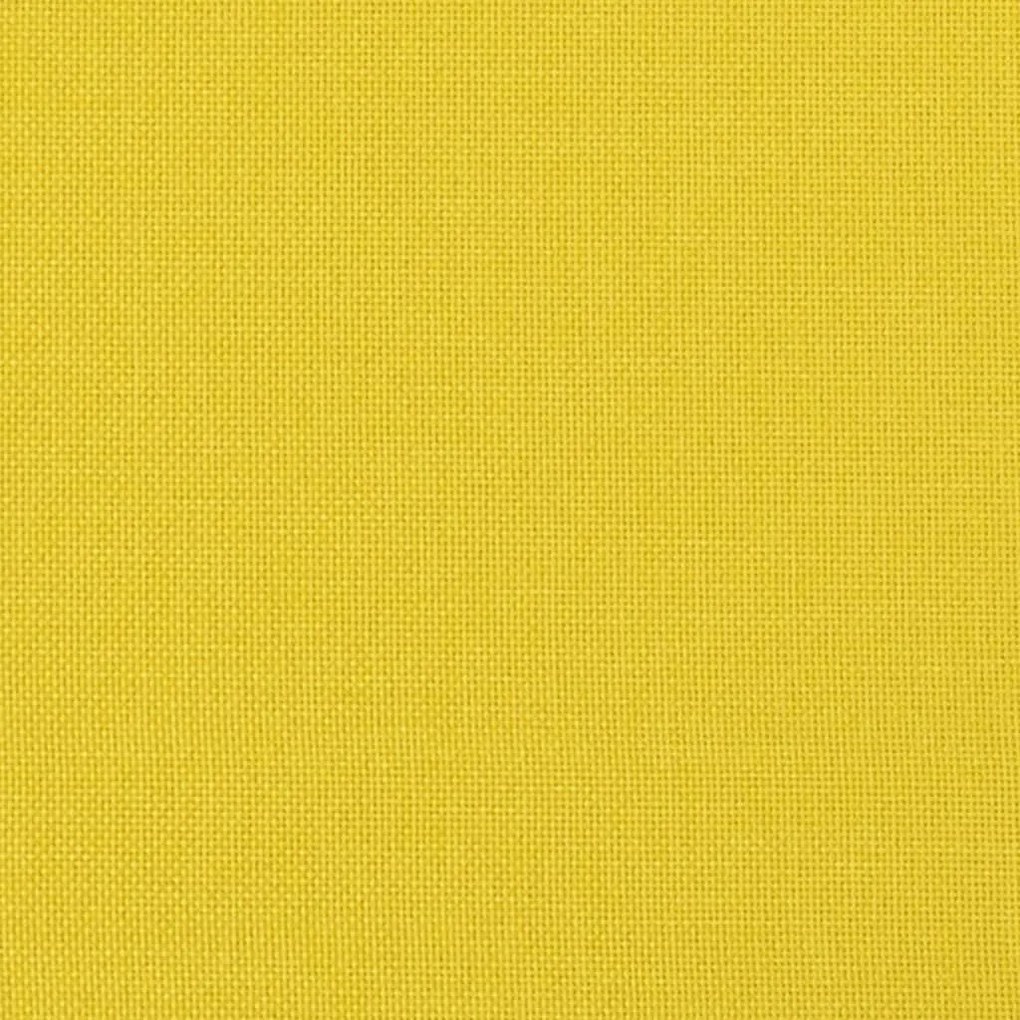 vidaXL Καναπές Τριθέσιος Ανοιχτό Κίτρινο 180 εκ. Υφασμάτινος Υποπόδιο