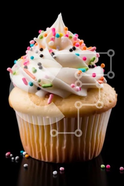 Intra Συλλεκτικό Ξύλινο Παζλ Plywood  4mm - Λαχταριστό Cupcake με Πασπαλίσματα Σε Ξύλινο Κουτί - Διαστάσεις: 10x10 cm – 25 κομμάτια